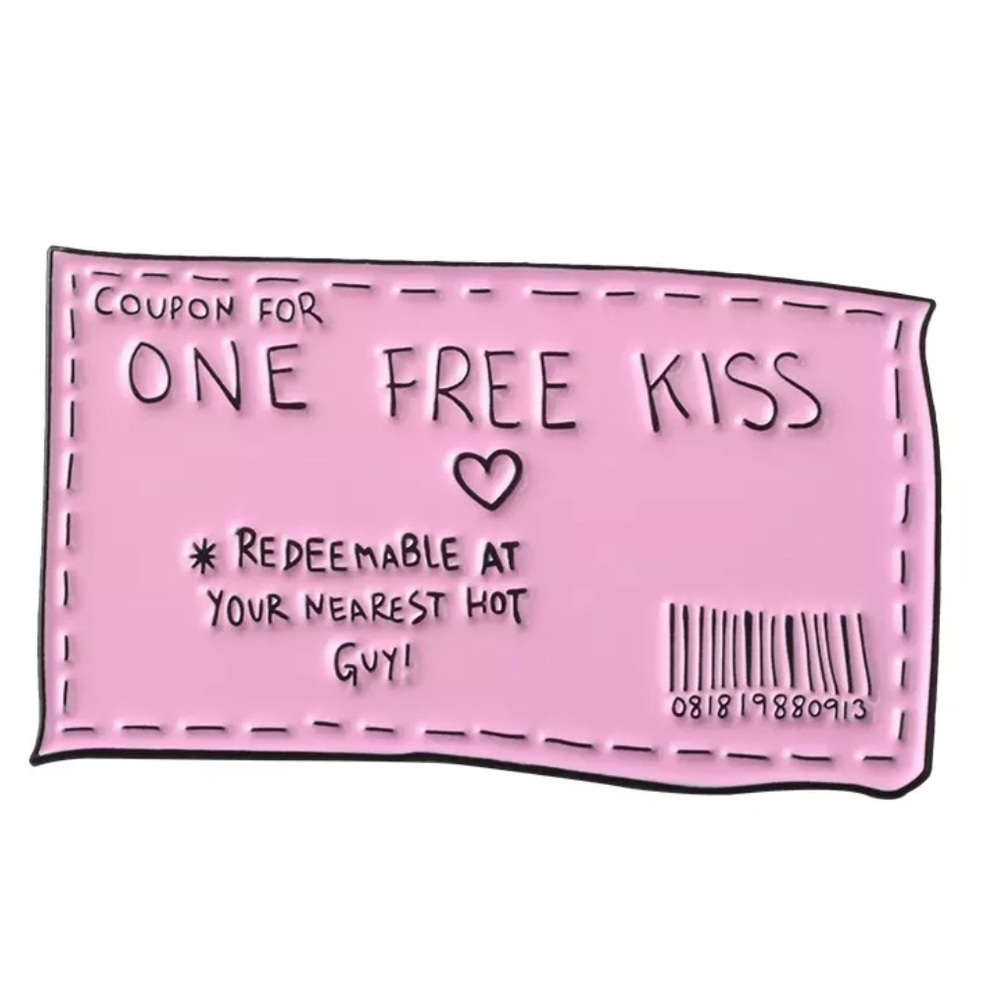 One free kiss 💜 Enamel Pin
